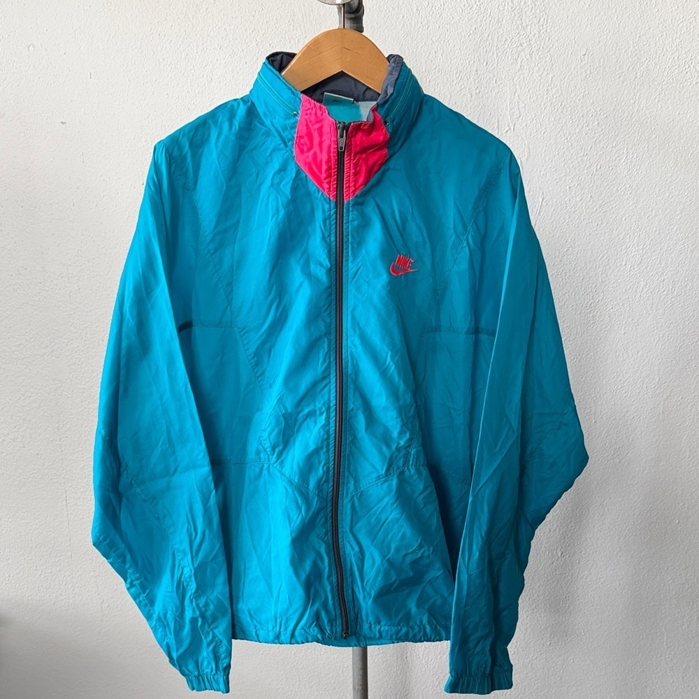 Vintage 90s Nike Neon Windbreaker Jacket Size Large